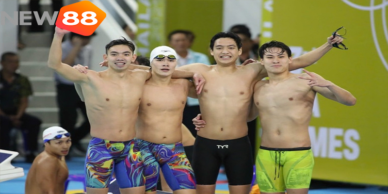 Chiến thắng tập thể của đội tiếp sức 4x200 m tự do nam